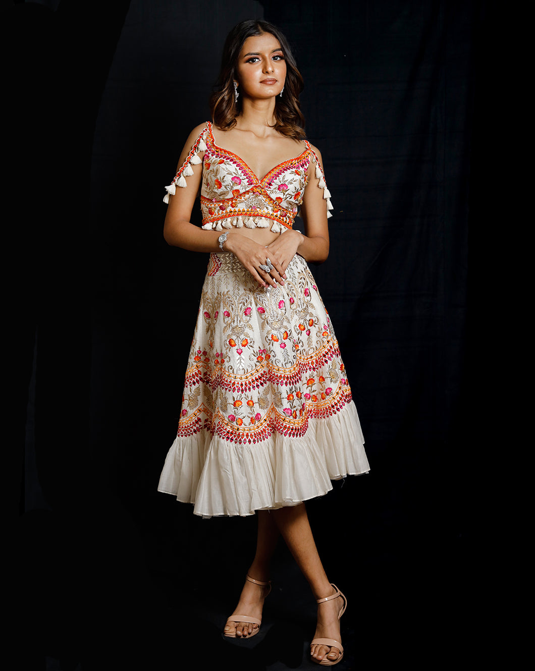 The Garden of Silk Short Lehenga