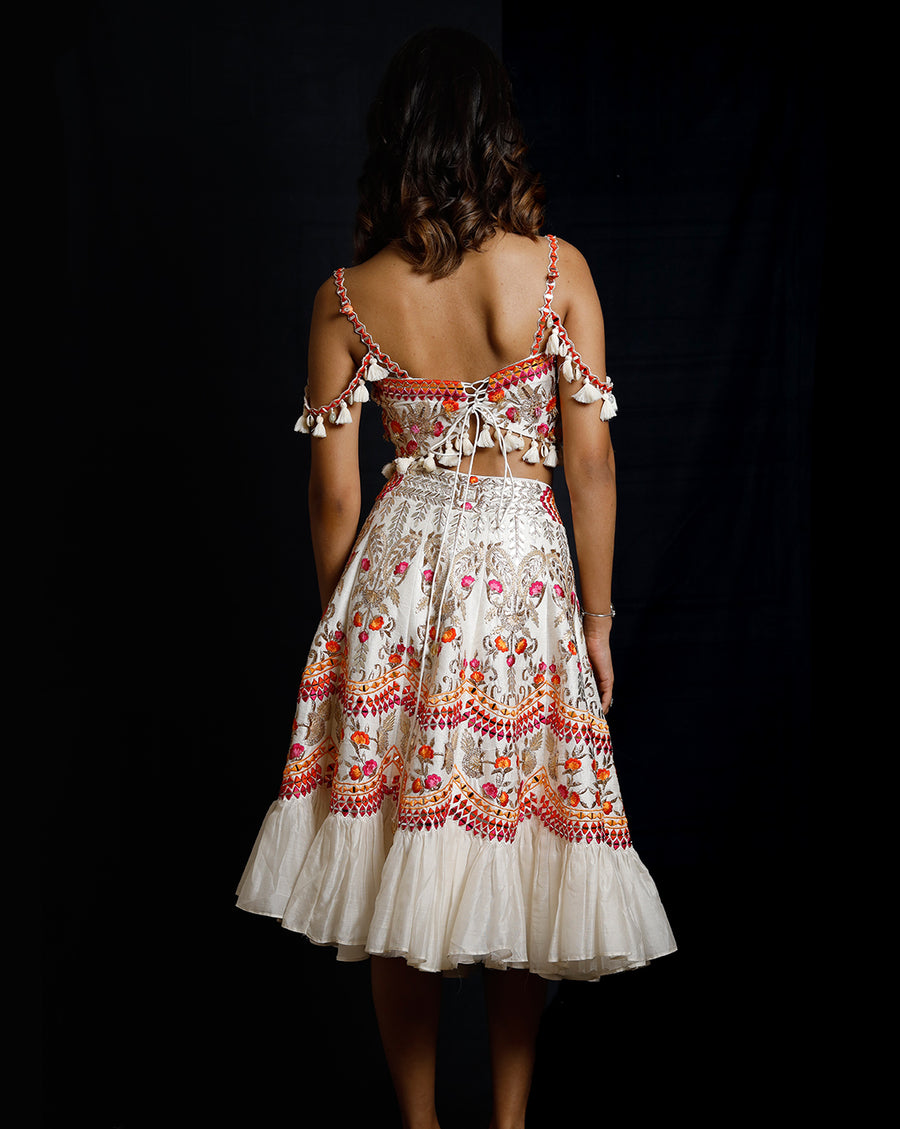 The Garden of Silk Short Lehenga