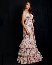 Load image into Gallery viewer, The Pink Paradise Ruffle Sari
