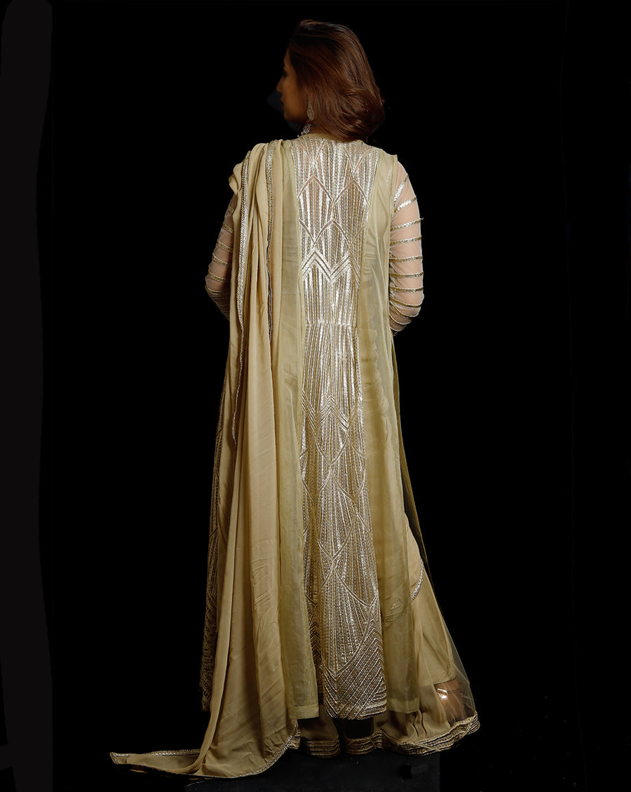 The Gold Jacket Sari