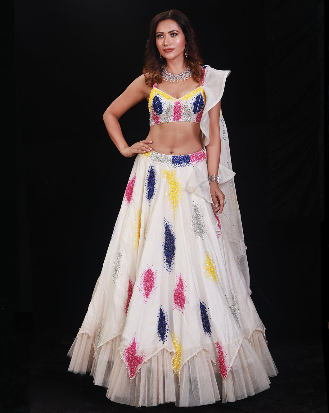 The Synchronized Scintillation Lehenga