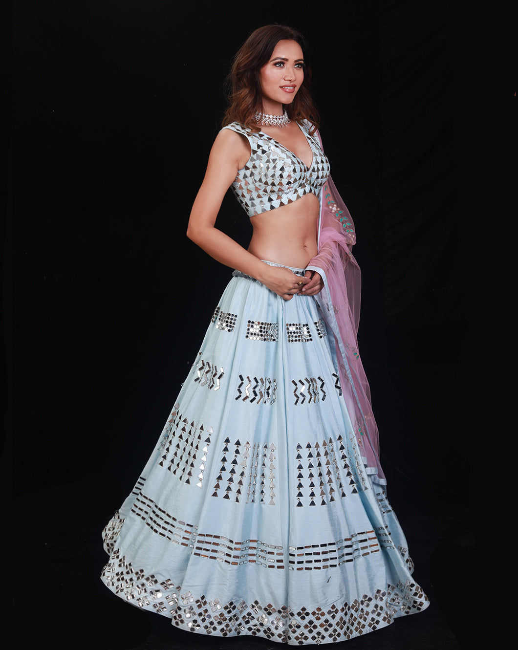 The Cutwork Mirror Lehenga