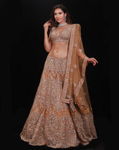 Load image into Gallery viewer, The Gold Floral Lehenga
