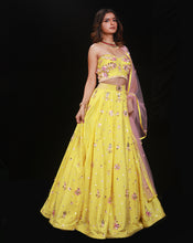 Load image into Gallery viewer, The Yellow Floral Lehenga
