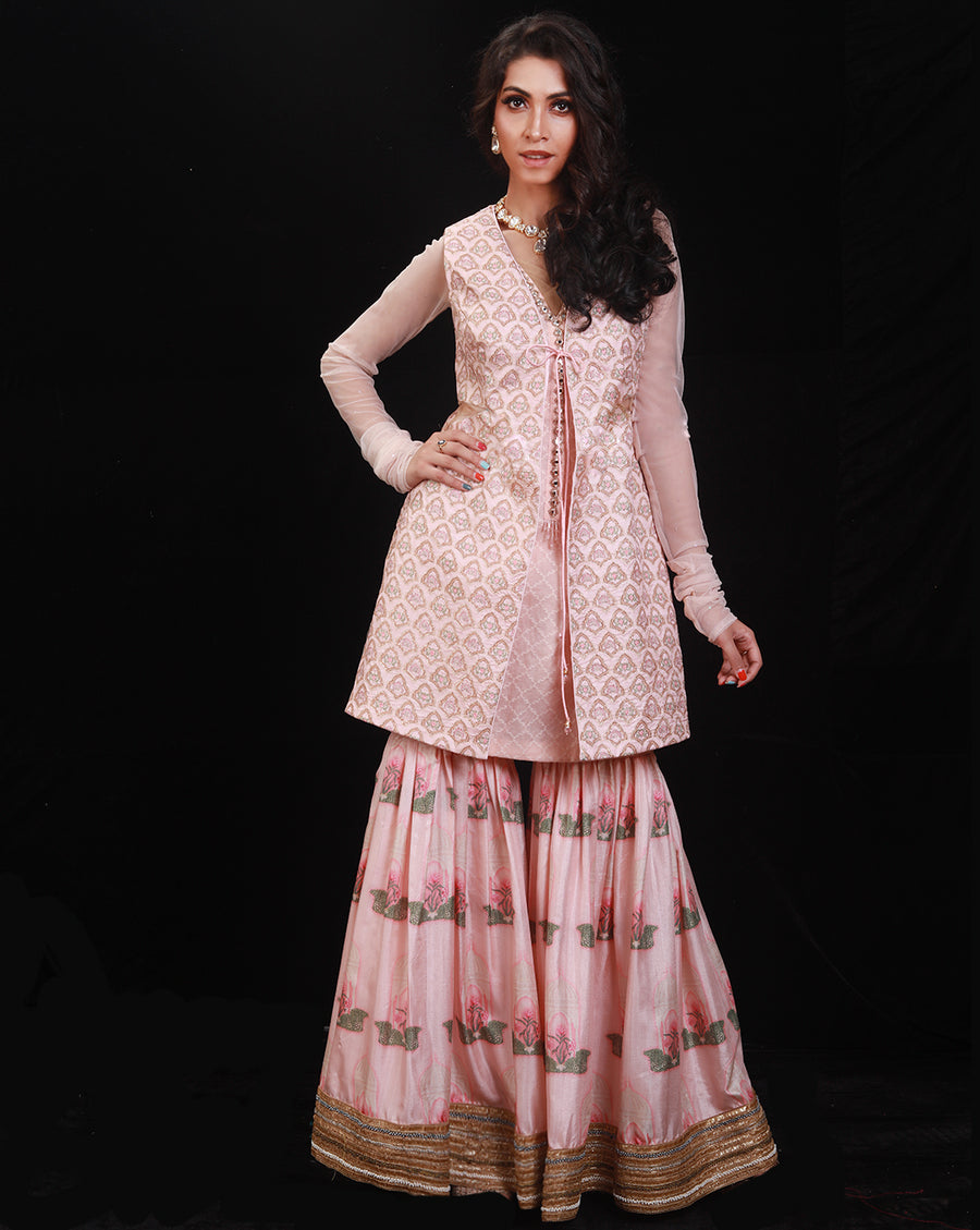 The Pink Sharara Set
