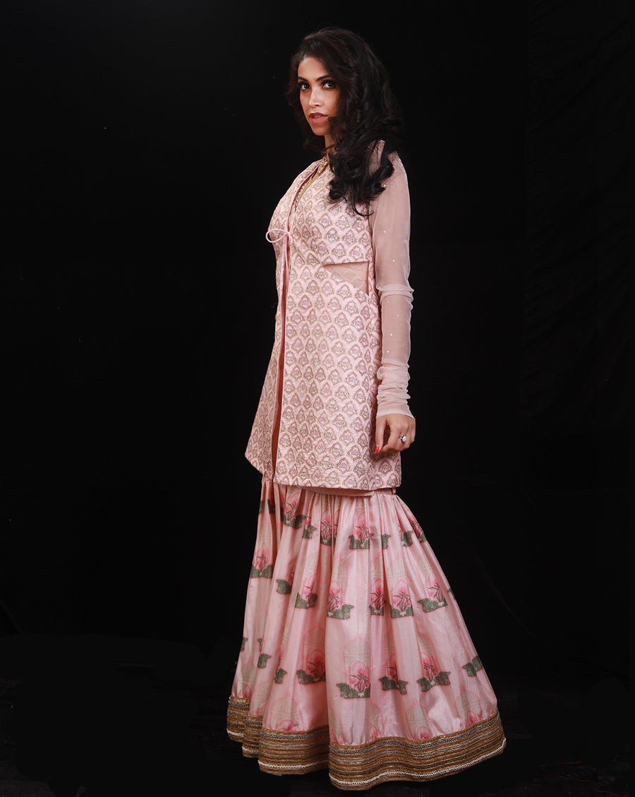 The Pink Sharara Set