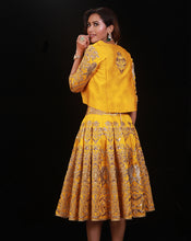 Load image into Gallery viewer, The Mustard Short Lehenga
