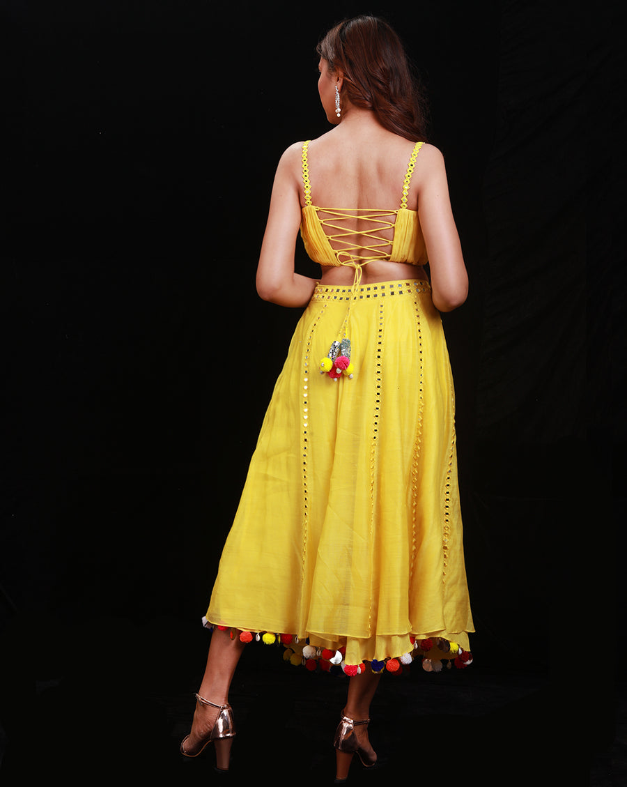 The Phoolon ki Haldi Handkerchief Skirt Set