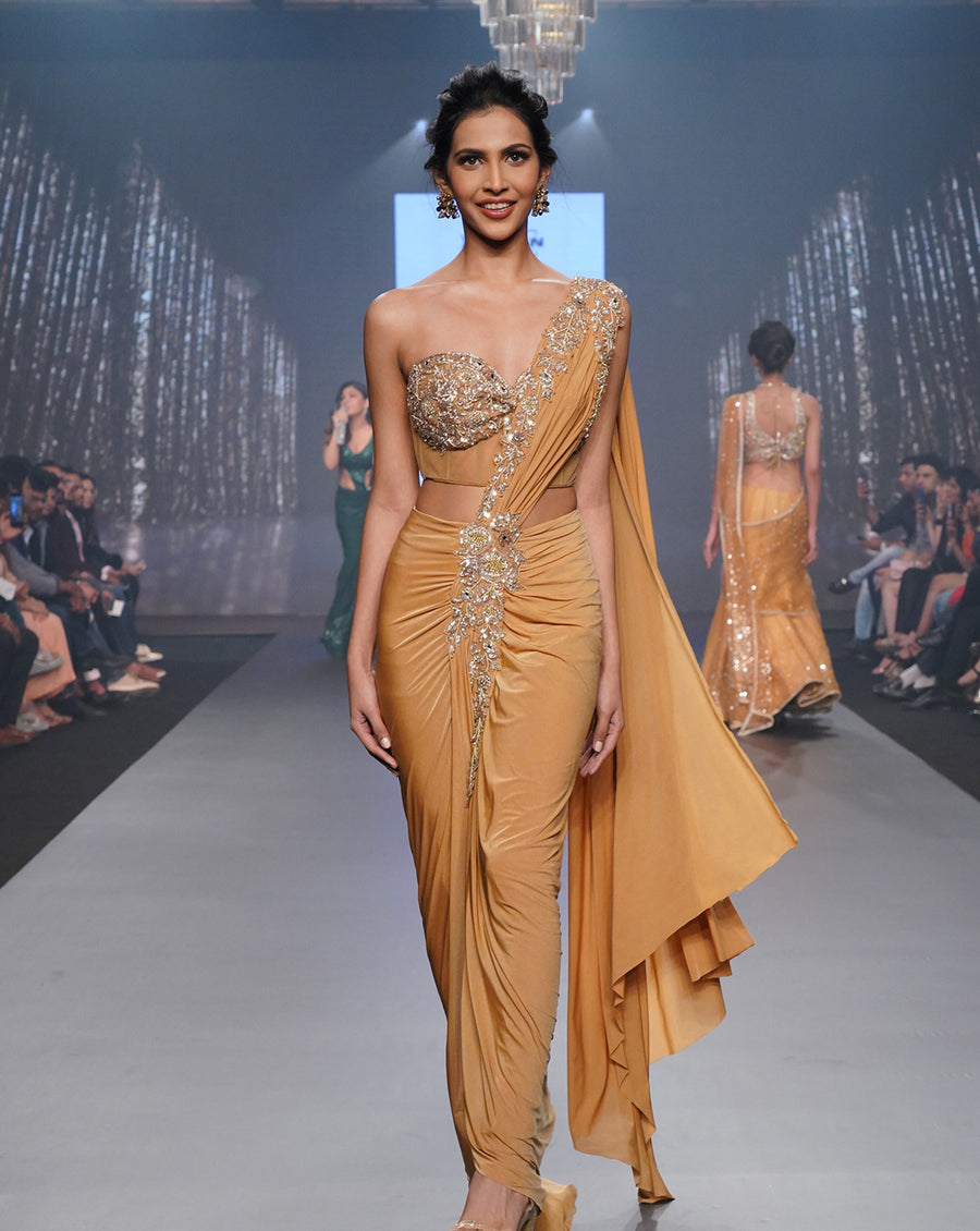 The Gold Corset Sari