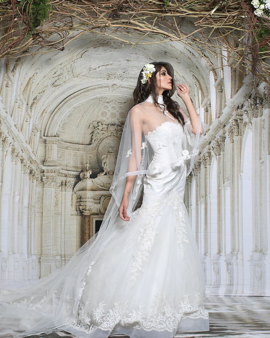 Mermaid White Trail Gown - Archana Kochhar India