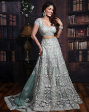 Load image into Gallery viewer, The Pista Green Lehenga - Archana Kochhar India
